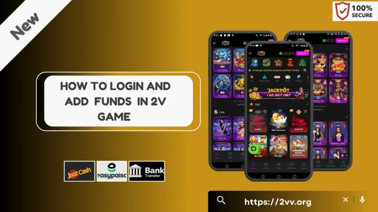 How to login and deposit money in 2V Game mobile app